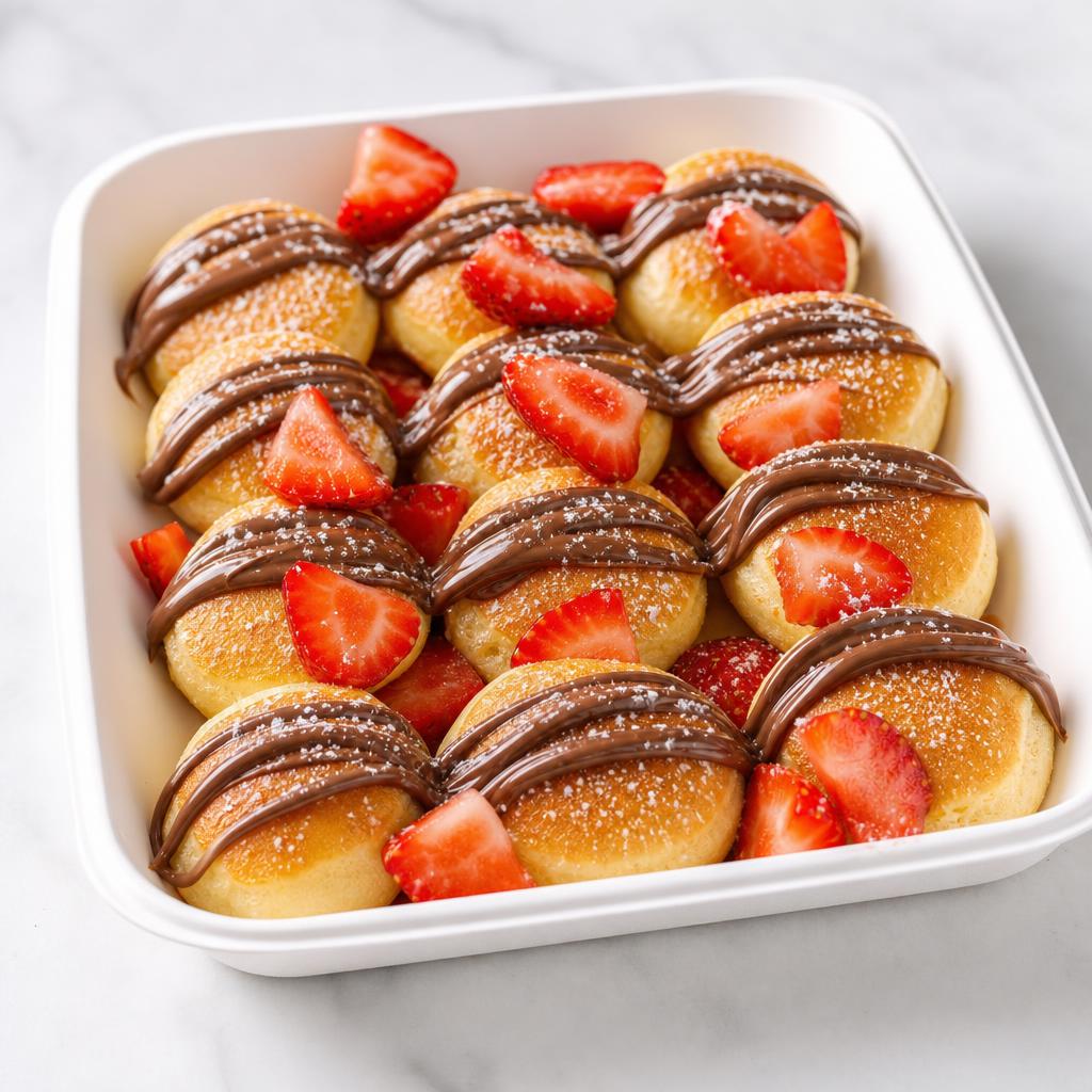 Strawberry Nutella Dream mini pancakes at Fany's Burger